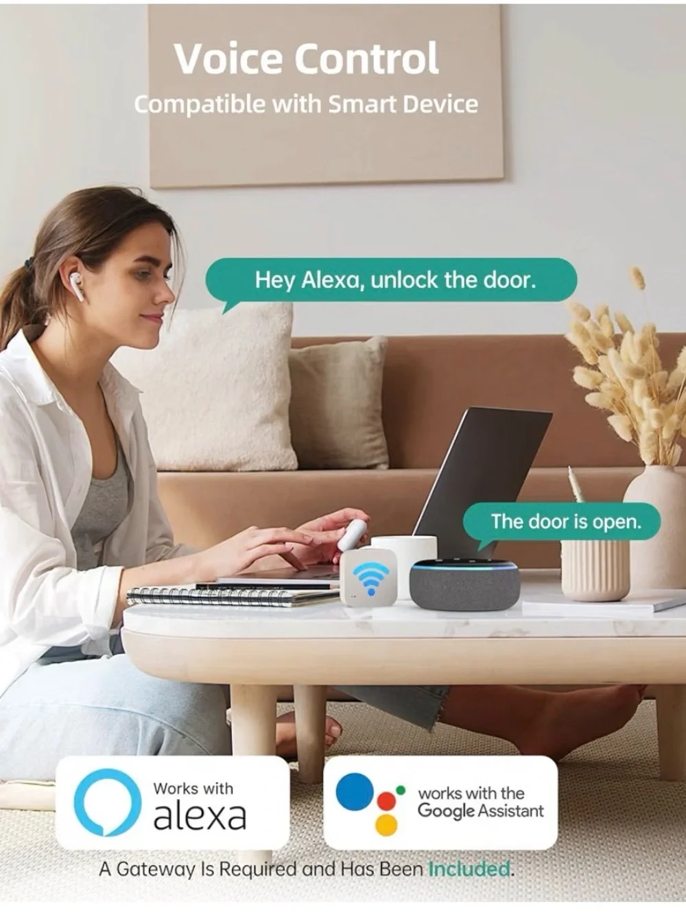 Smart Door Lock Wifi Fingerprint Remote Control For Home With App Access